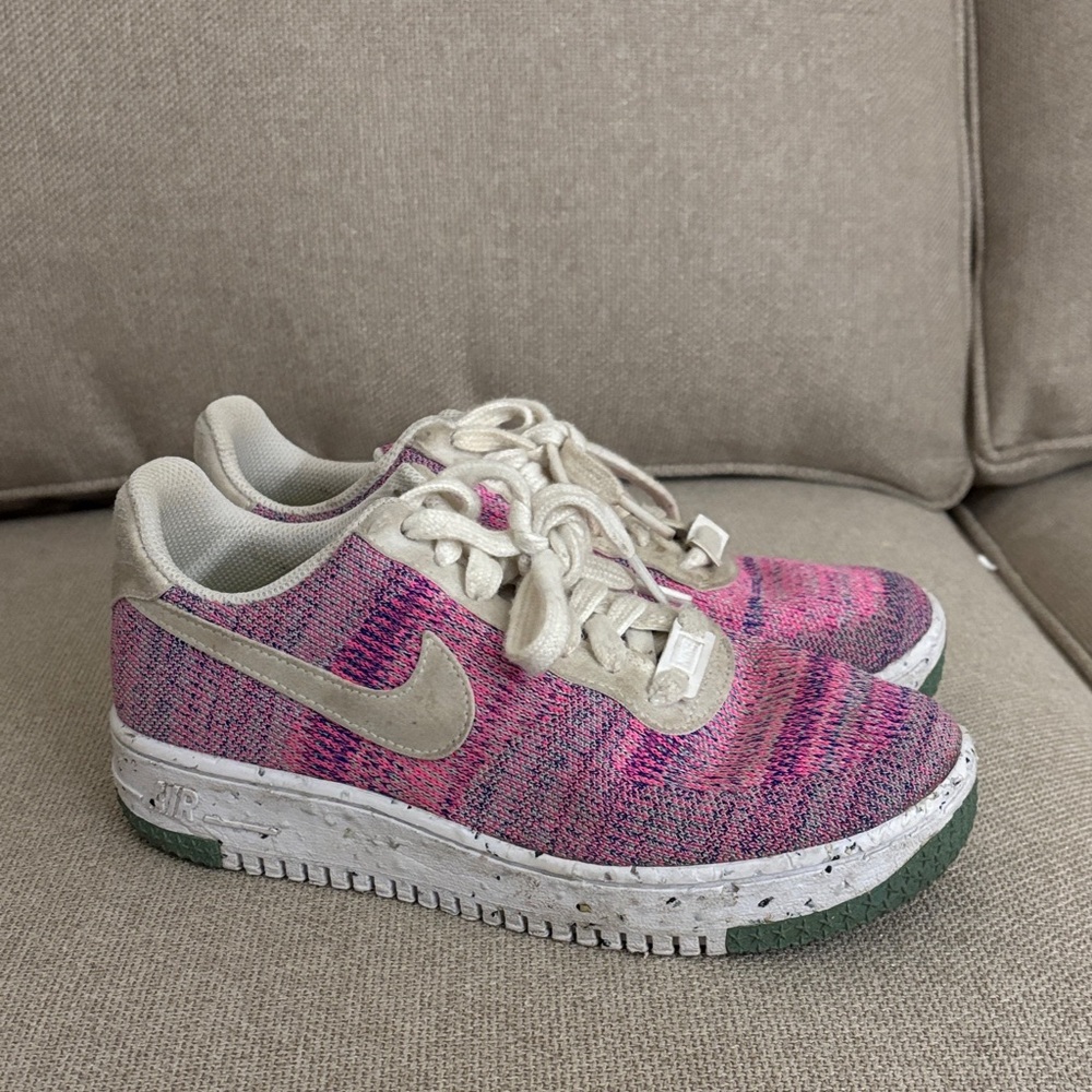 Nike Kids/Womens Size 7 Pink and Purple Air Force Sneakers